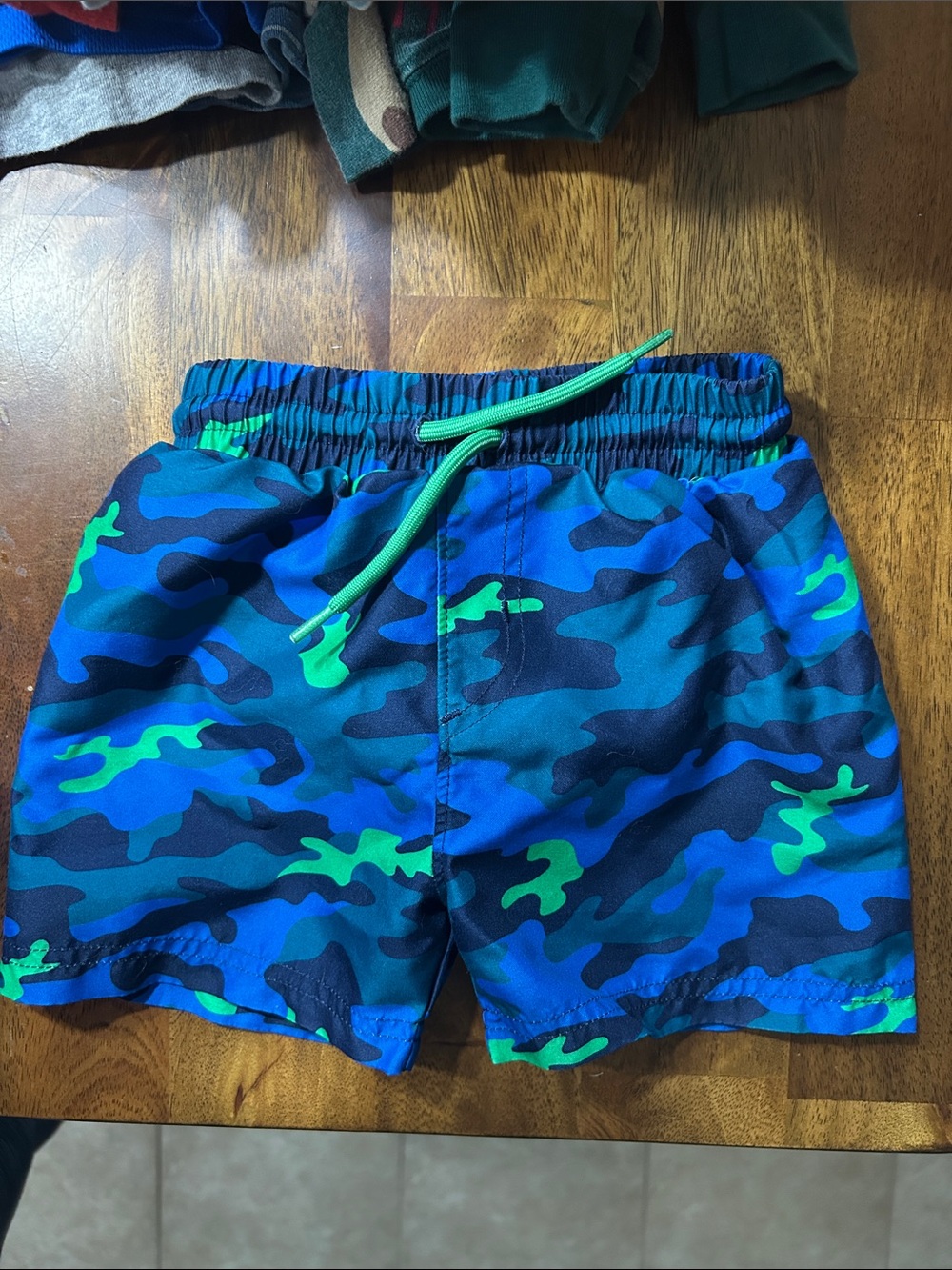 jumping beans Blue and Green Camo Swim Shorts